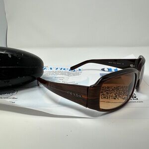 Prada Wood Grain Brown Sunglasses - Lightly Used